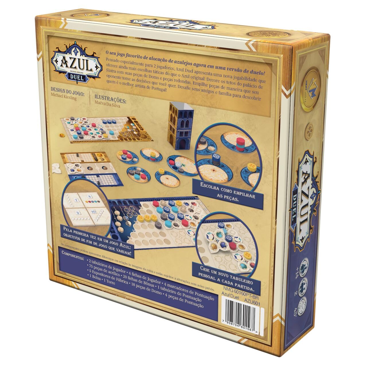 DUEL E 2セット asmodee, Azul Duel, Jogo de Tabuleiro, 2 jogadores, Idade +10, 45