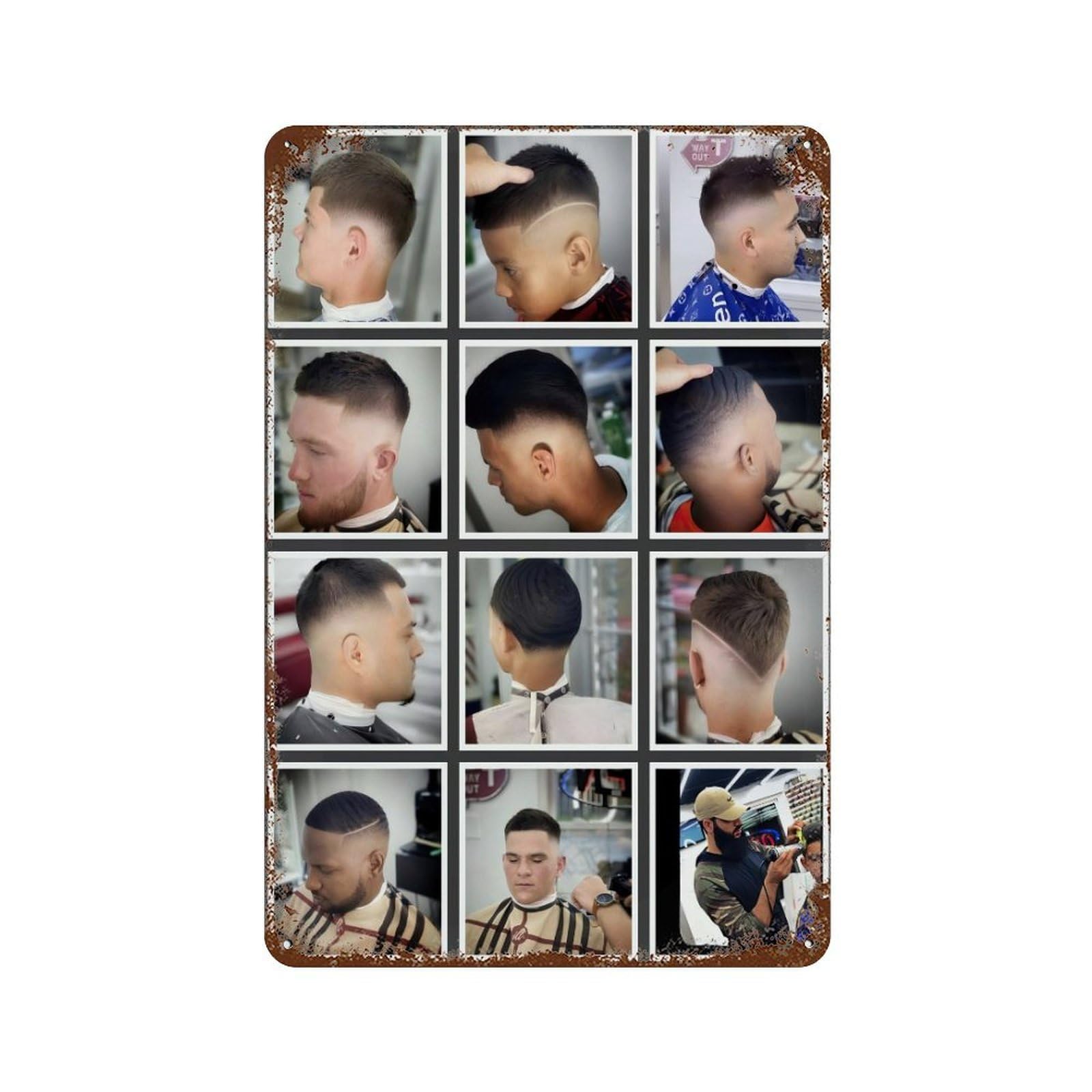 xiaoxiaoshen Barber Shop Fashion Hairstyle (2) Wall Decor Art Metal Tin Poster Modern Home Decor Art Home Bar Shop Decorations Vintage Sign 30x20cm