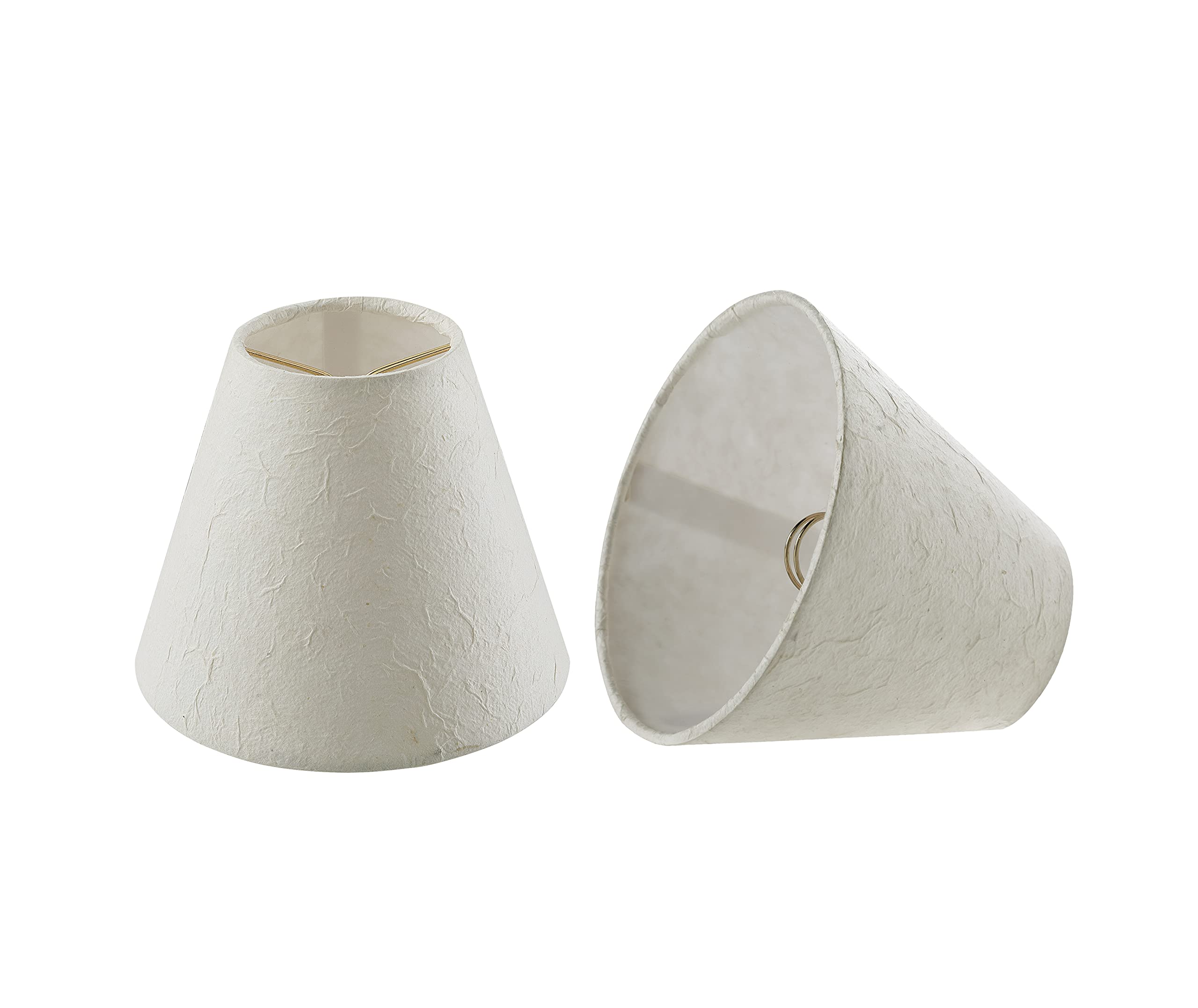 Aspen Creative 32129-2A Küçük Sert Sırtlı Empire Shape Avize Klipsli Abajur Seti (2'li Paket), Beyaz Geçişli Tasarım, 15,24 cm alt genişlik (7,62 cm x 15,24 cm x 12,7 cm)