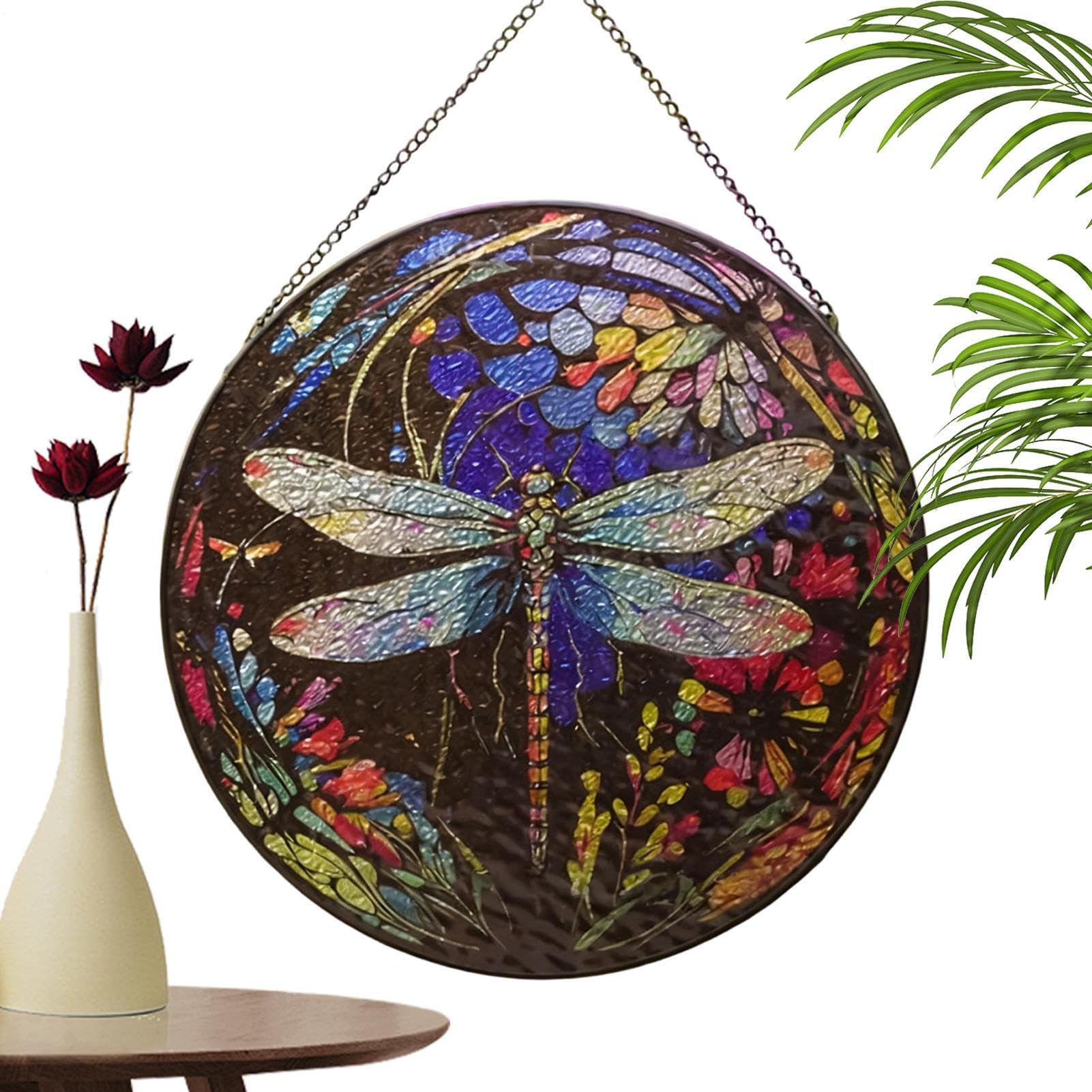 Attrape-soleil en vitrail 20 cm pour décoration de fenêtre suspendue et mur de salon