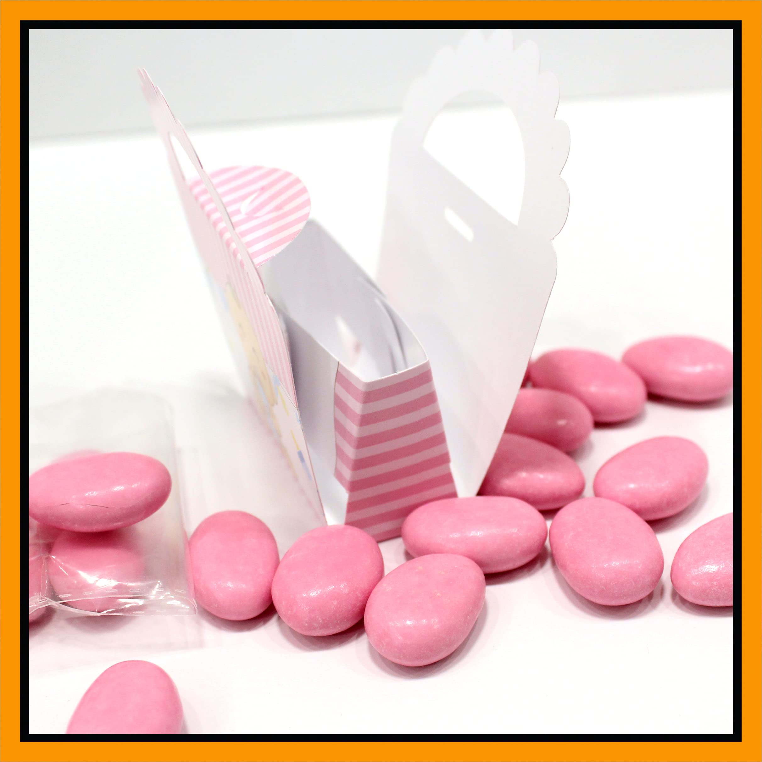 Lot Complet - 25 Boîtes à Dragées Pour Baptême, Naissance