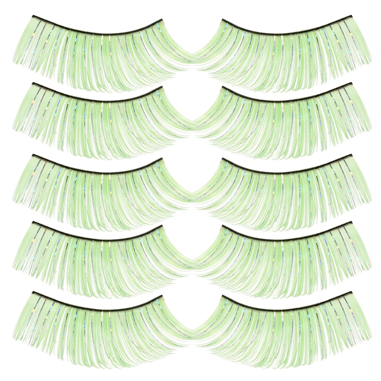 minkissy 10 works Artificial Long Eyelashes for Halloween Women Exaggerated False Lashes for Party Stage Makeup Eye-Catching Design
