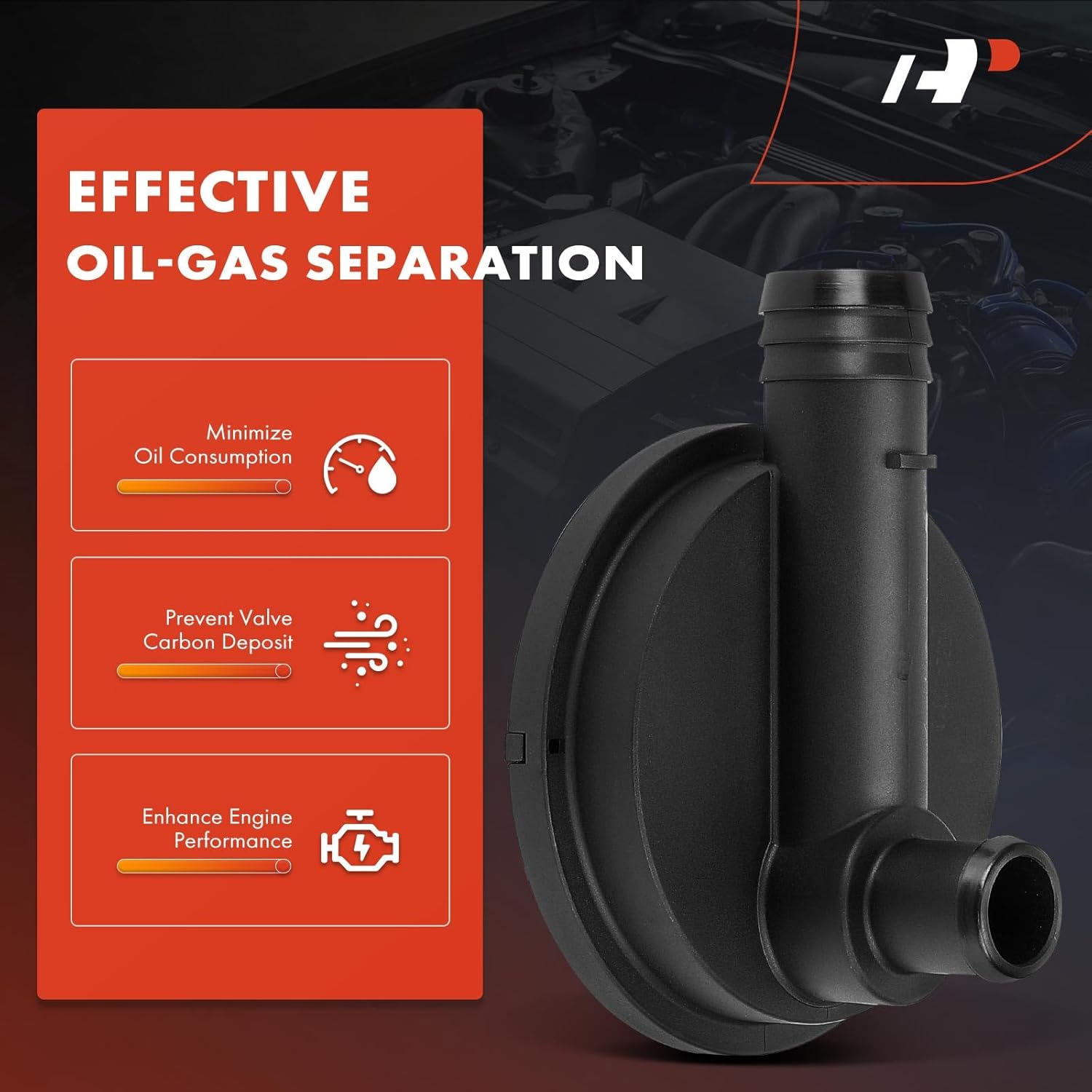 A-Premium Engine Crankcase Vent Valve Oil Separator Compatible with Volkswagen Jetta 1990-1992, Golf 1990-1992, EuroVan 1993/1995, 1.8L 2.5L