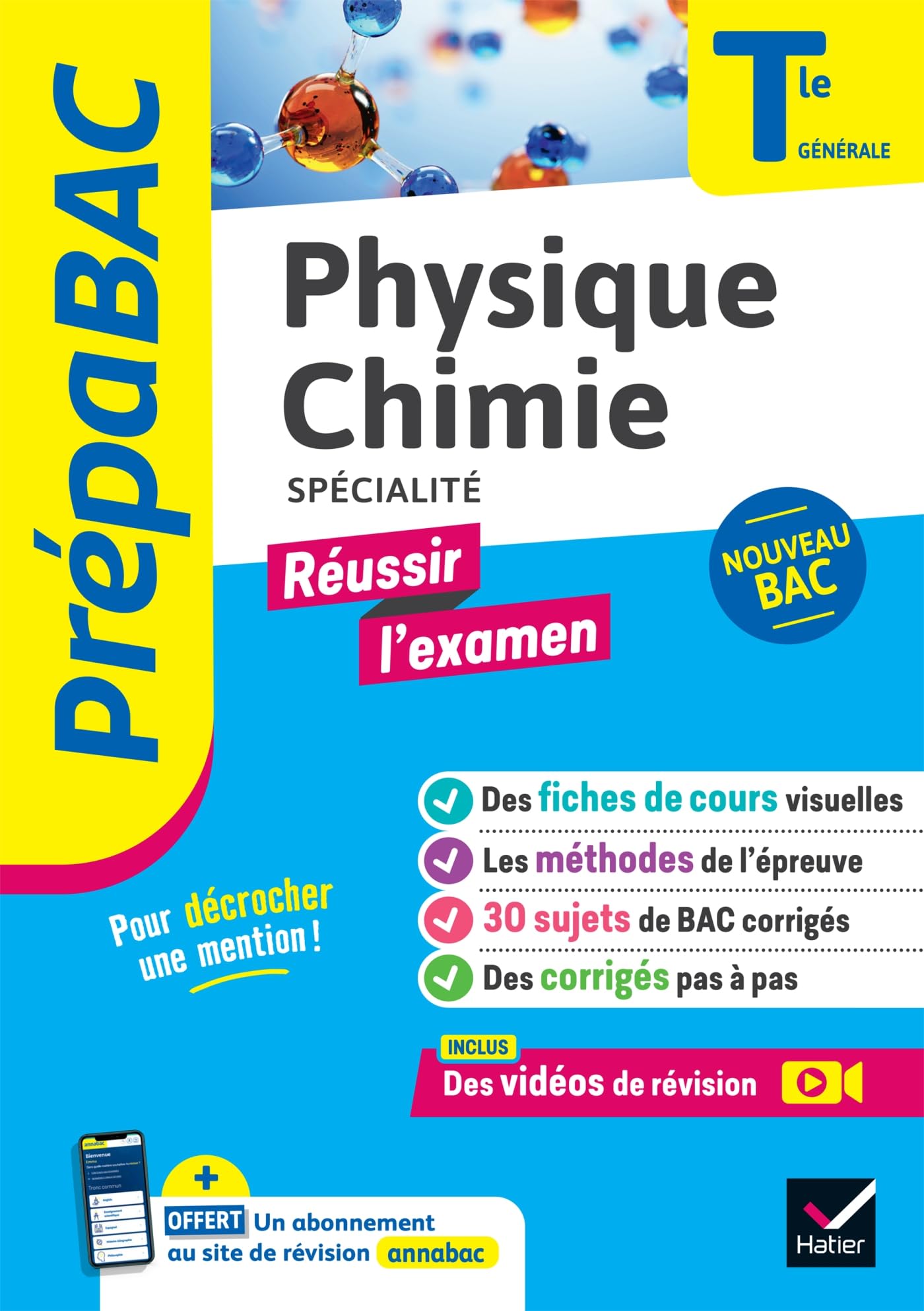 Prépabac Réussir l'examen - Physique-Chimie Tle générale (spécialité) - Bac 2026: fiches de révision, sujets de bac corrigés & vidéos: 18