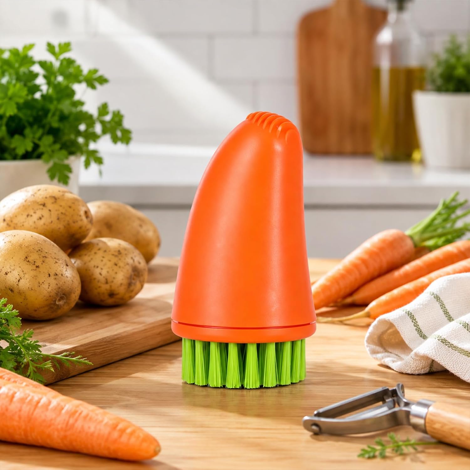 Fruit and Vegetable Brush,Vegetable Brush Scrubber for Food