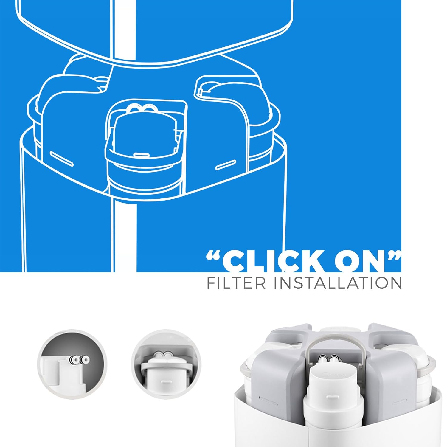 PureDrop FUFM1 Ultra-Filtration Under Sink Water Filter Replacement Membrane, Replacement Water Filter Cartridge for CUW4, 1 Pack