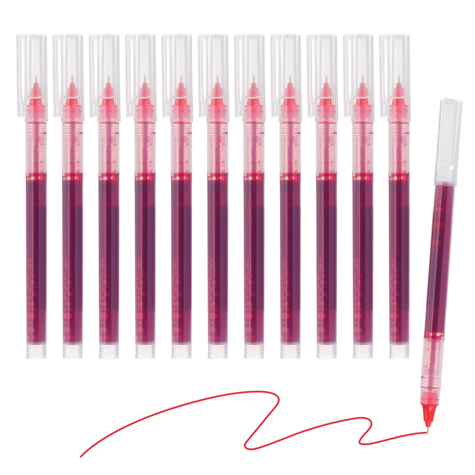 M&G Gel Pen Medium Point 0.5mm, 24 Pack Quick Dry Smooth Gel Ink Rollerball Pen for Home Office Writing Note Taking Journaling Business, Red