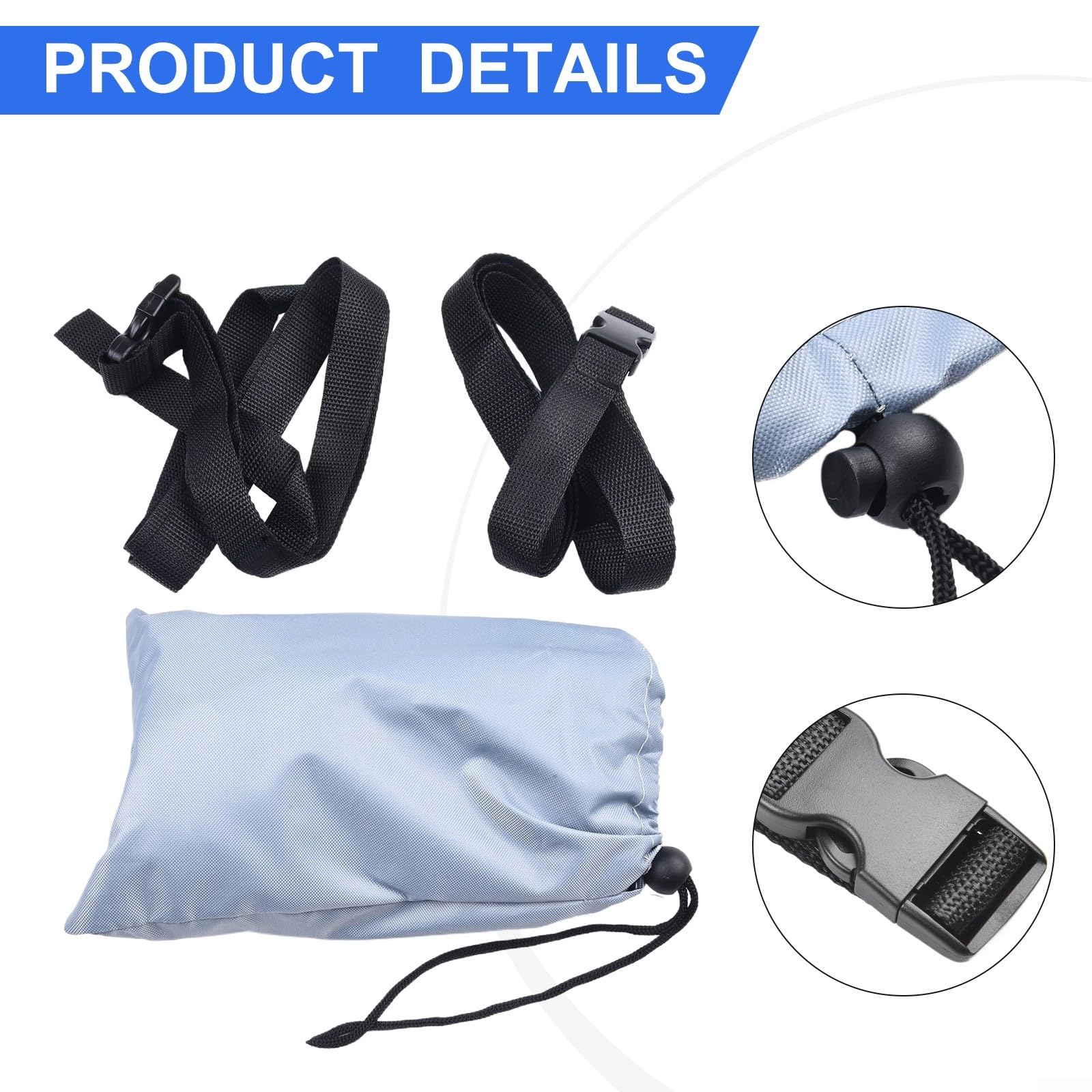 Inflatable Cover 420D Silver Coated Outdoor Cover Weatherproof Equipment Shelter Portable Spa Motor Guard Winter Storage Bag(black) — view 3