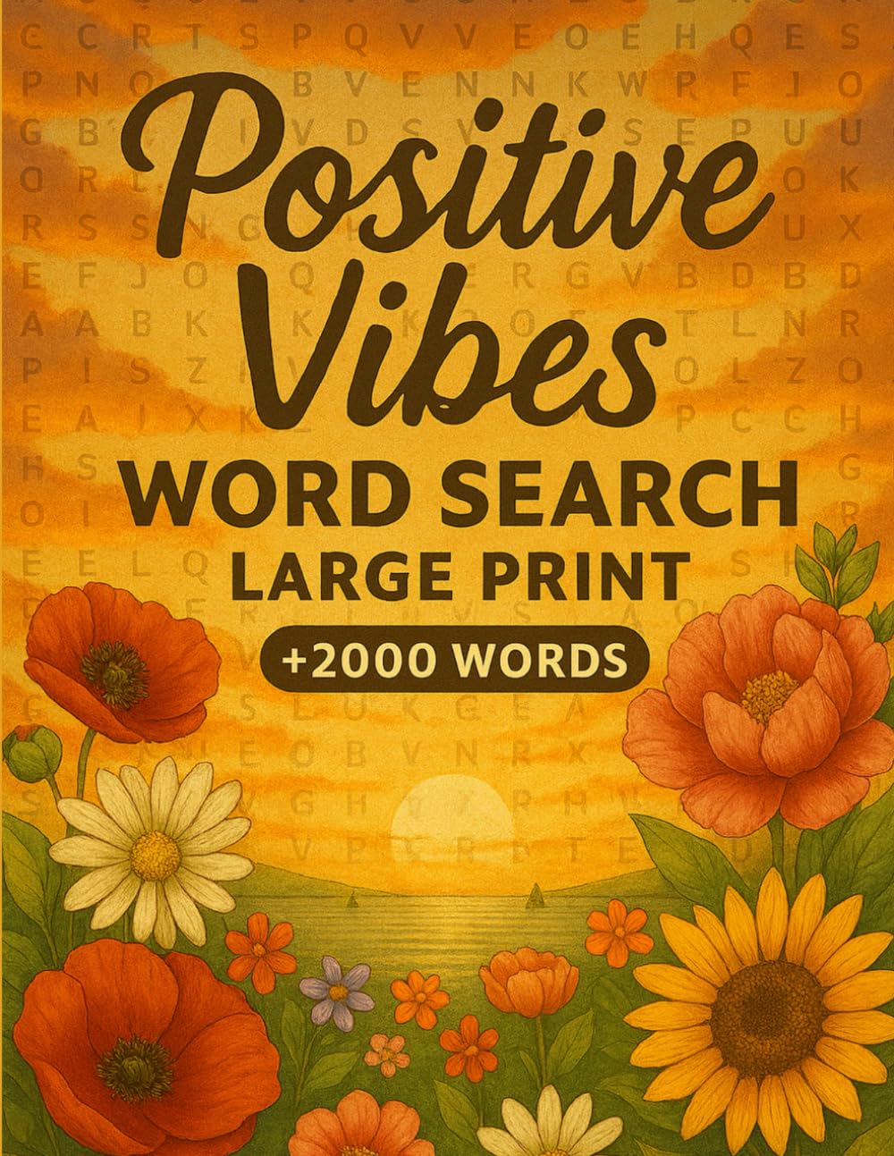 Word search large print for adults: Positive vibes, relax mind focus, find words puzzle