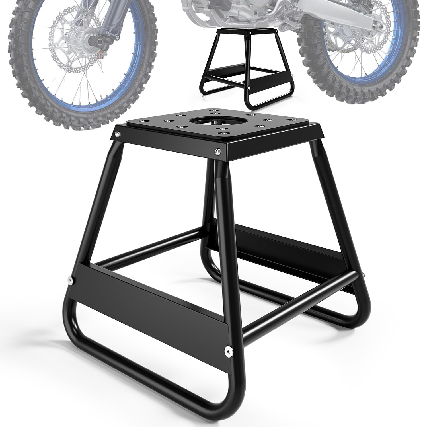 Dirt Bike Stand Anti Slip Motorcycle Lift Panel Maintenance Stand Detachable Heavy Duty Stand 450Lbs Universal for Motorcycles Dirt Pit Bike Motocross