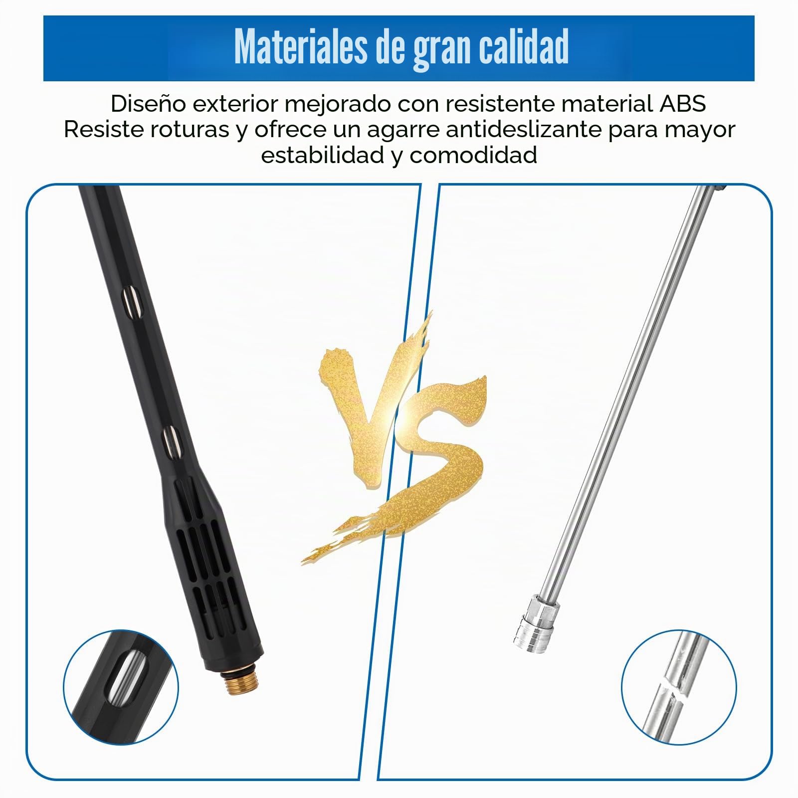 Juego de Barra de Extensión para Hidrolavadora 4000 PSI,1/4",6 Boquillas