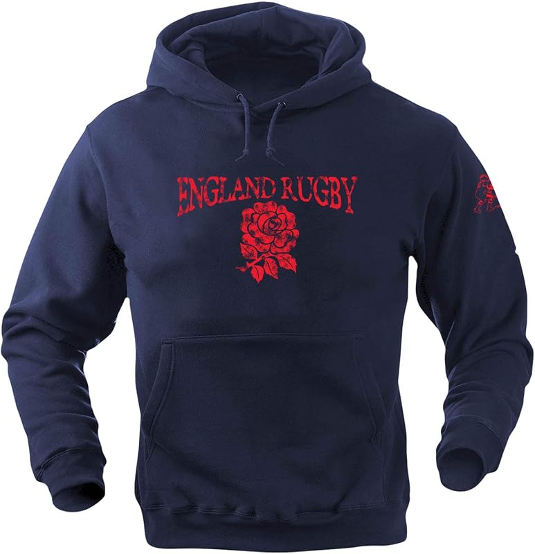 England Rugby Logo Hooded Sweatshirt (Navy)