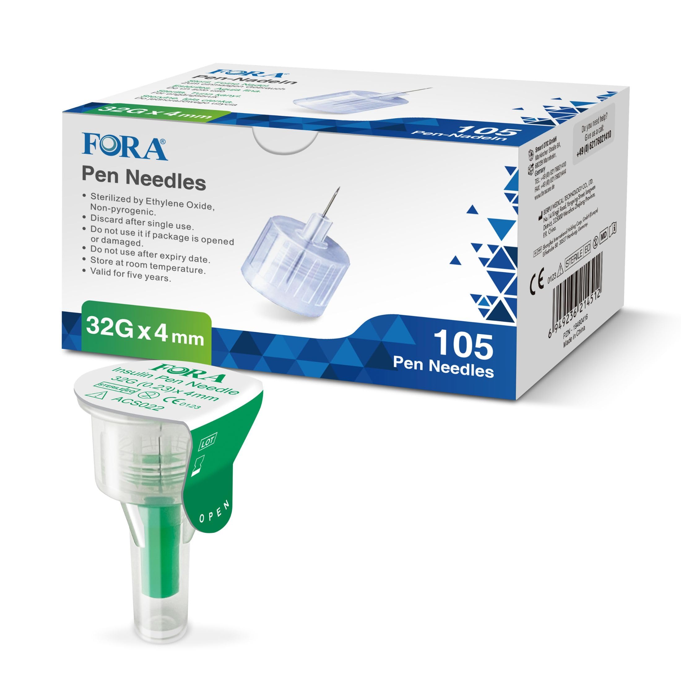 Fora Fine 4 mm 32G - 100 unidades - 2