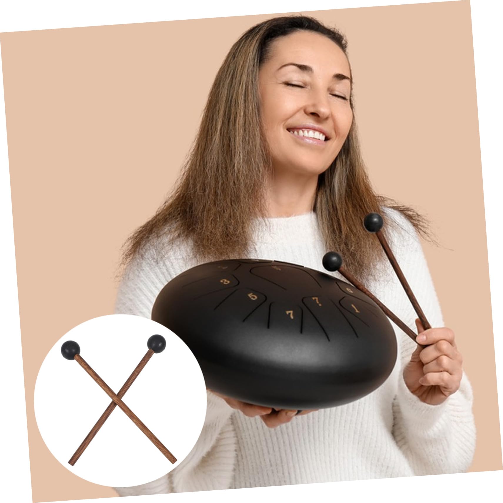 ibasenice 4 Pares De Baquetas Etéreas Mazos De De Percusión Baquetas De Escenario Baquetas De Instrumentos Musicales De De Lengua Accesorios De De Lengua