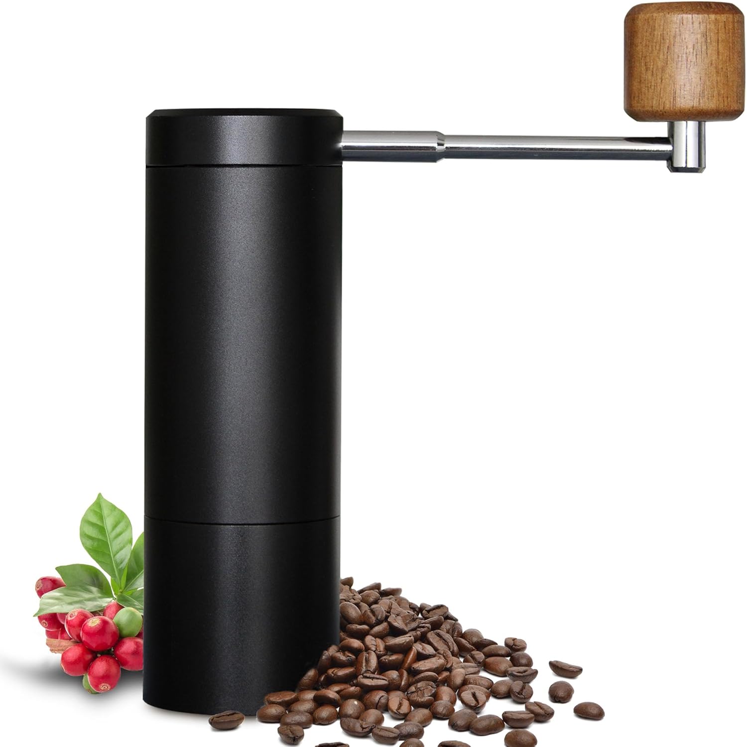 Manual Coffee Grinder With Stainless Steel Burr Adjustable For French Press, Drip
