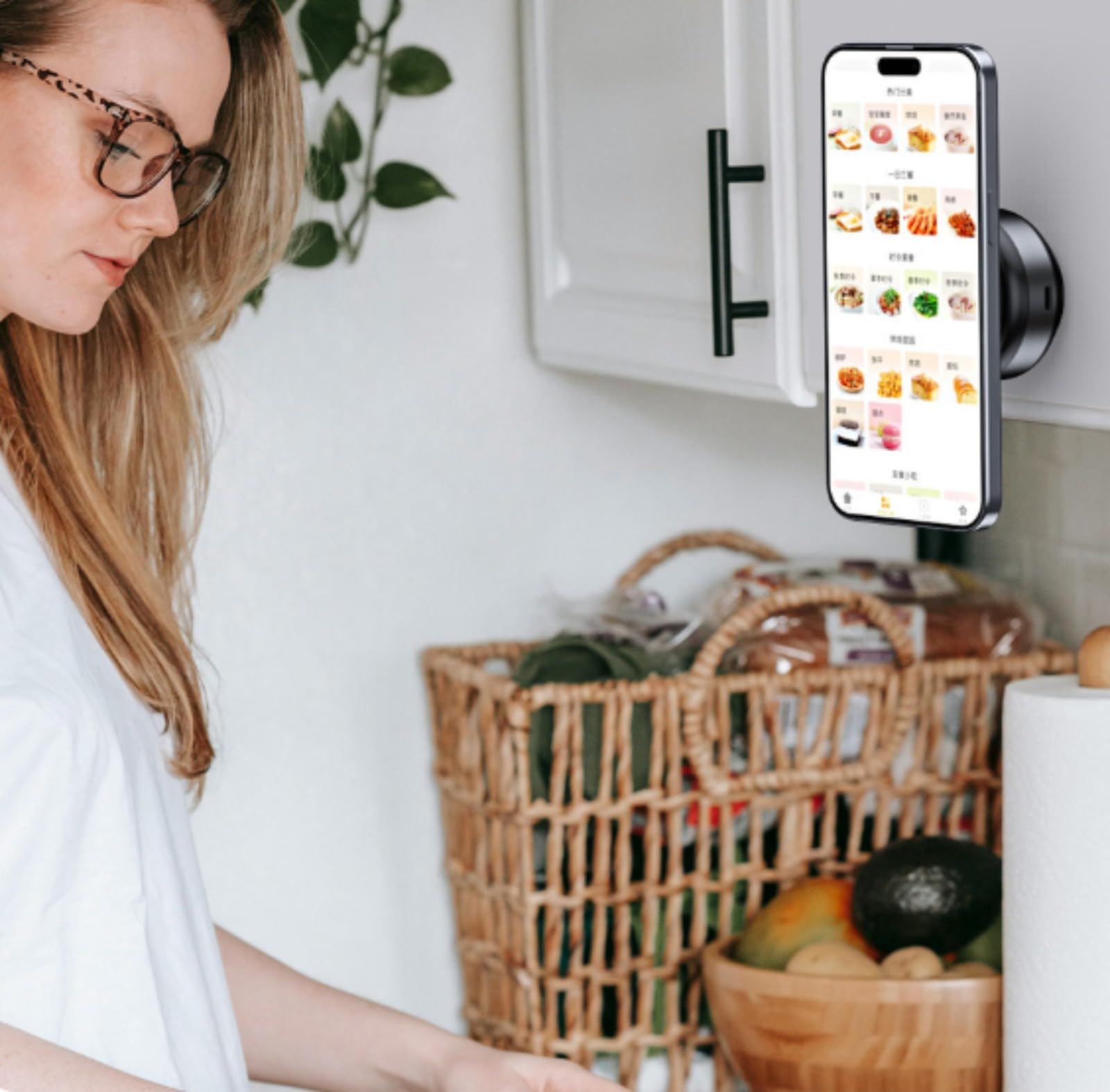 Snapmount Handy Halterung Elektrisch – Se SNAPMOUNT Original, Vakuum Magnetisch Auto Halterung 360° Drehbar, Anti-Vibration (Silberx2)