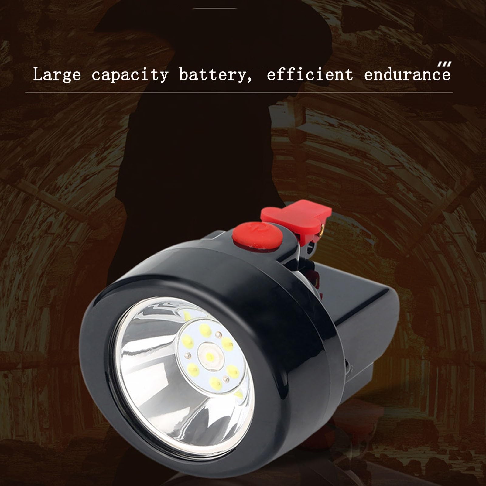 Linterna Frontal LED a Prueba de explosiones for mineros, ultrabrillante, con 2 Modos, Recargable, Resistente al Agua, for Acampar al Aire Libre y Correr