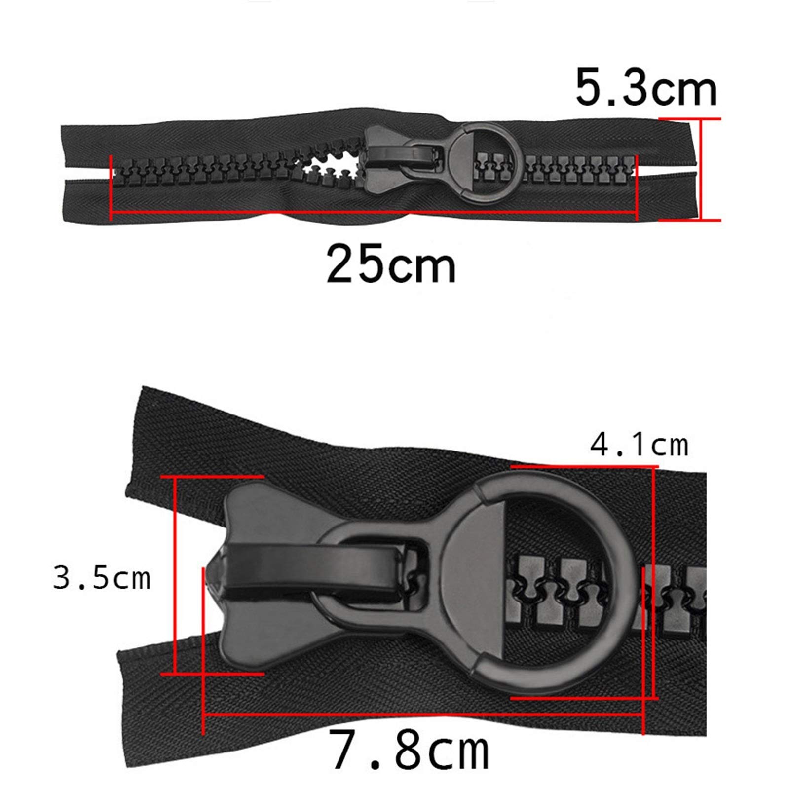 Accesorios de ropa, costura a medida artesanal de bricolaje, cremalleras # 20 Cremallera de resina de cremallera de plástico súper grande, for estuche de lápices de bolsillo Bolsa de cosméticos Costur