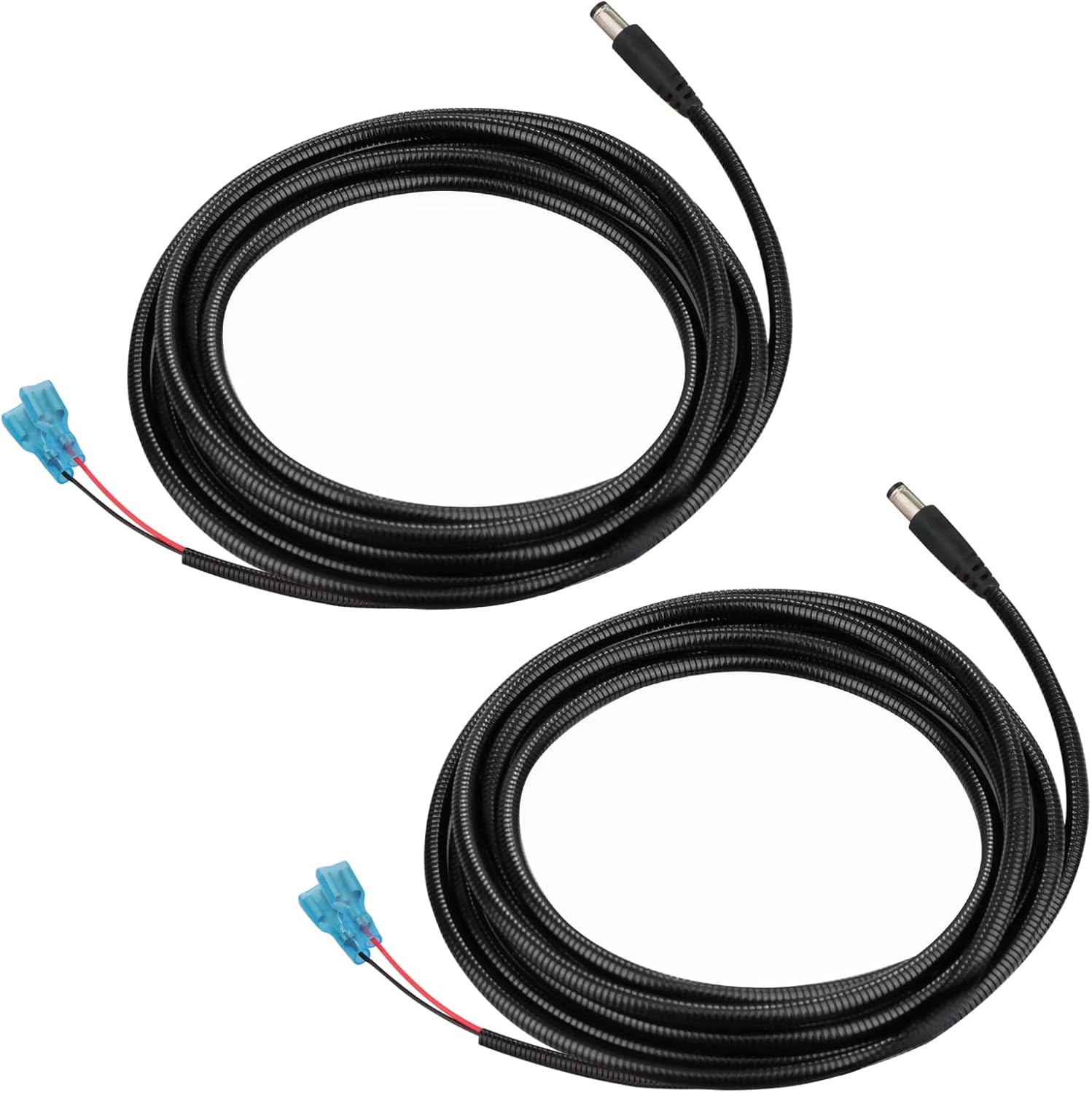 KSK 79-inch Chew Proof Trail Camera Power Cord (2 Pack), 5.5x2.1mm DC External Power Cable, Compatible with Spypoint, Stealth Cam, Moultrie, Muddy, etc