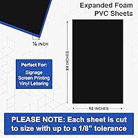 Vista 99 de Duco USA-Made Expanded PVC Sheet 1/8" Thick - 8 Pack of 6 x 12" Matte White Closed Cell Foam Board - Lightweight Rigid 3mm PVC Plastic Sheet for