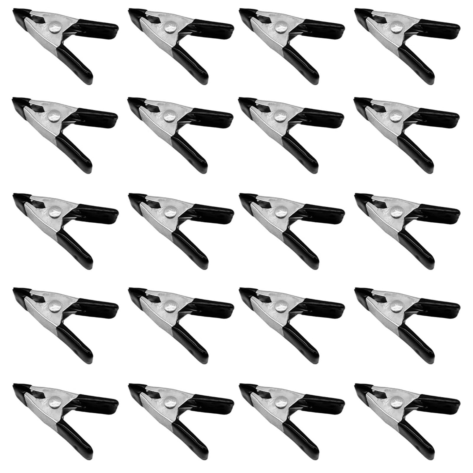 20pcs 2" inch Metal Spring Clamps Spring Clips Clamps Spring Clamps Heavy Duty for Household Clips Sealing Snack Bags Camping Woodworking Clips (Black