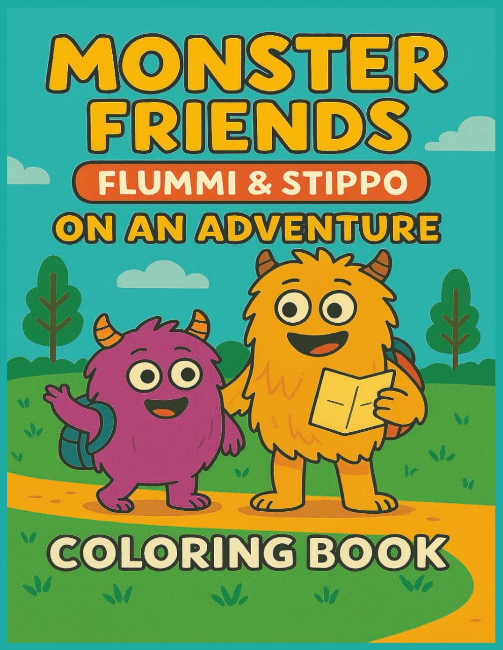 Monster Friends – Flummi & Stippo on an Adventure | Coloring Book: A Fun Coloring & Activity Book for Knids with 5 Interactive Puzzles, Cute Monsters and Everyday Adventures
