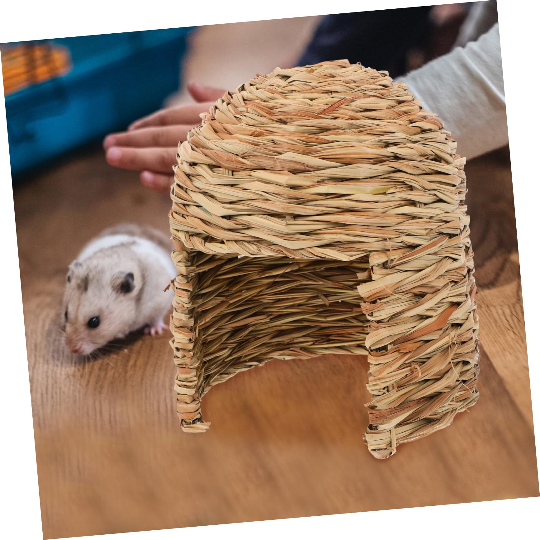 iplusmile Nido De Conejillo De Indias Techo De Paja Casa De Hierba para Conejos Escondite De Hierba para Cobayas Cama De Heno para Pequeños Animales para Dormir La Jaula