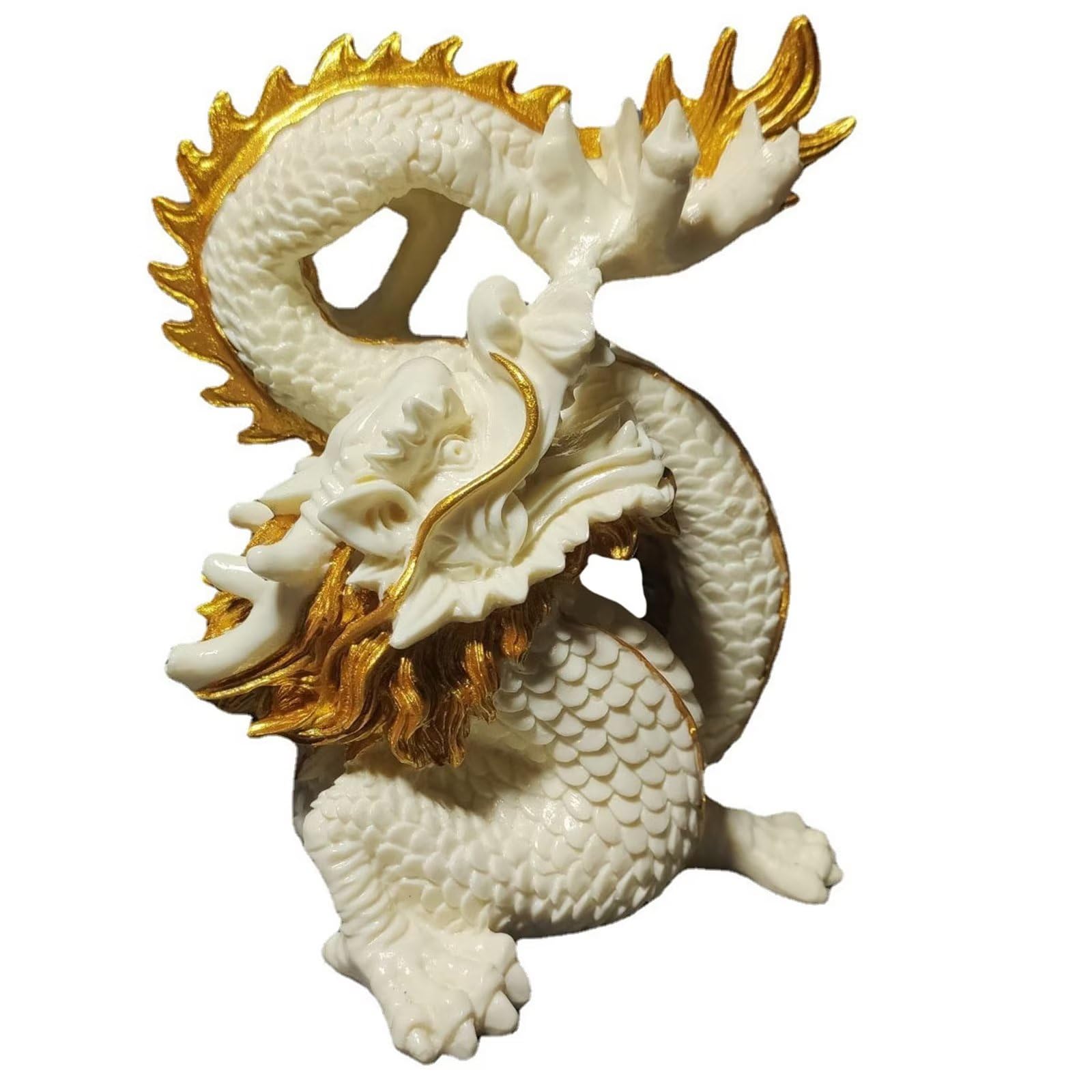 Drachenstatue, chinesischer Feng Shui-Drache mit Perlen, Skulptur für Zuhause, Büro, Garten, Hof, Dekoration, Kunstsammlung, Geschenkauswahl