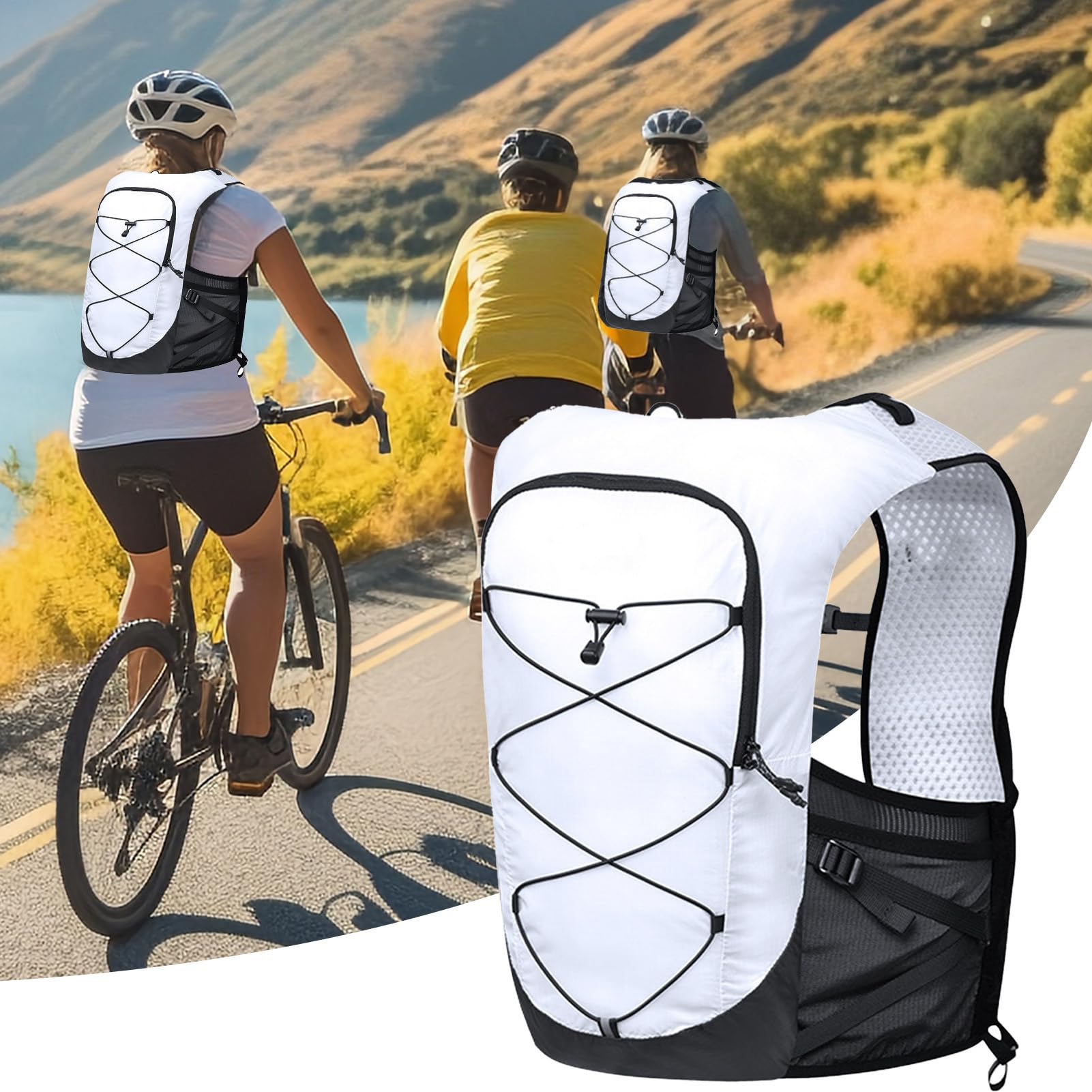 Pack Gilet d'hydratation,Gilet d'hydratation Fonctionnel pour Course à