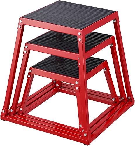 VEVOR Plyometric Jump Box, 18 Inch Plyo Box, Steel Plyometric