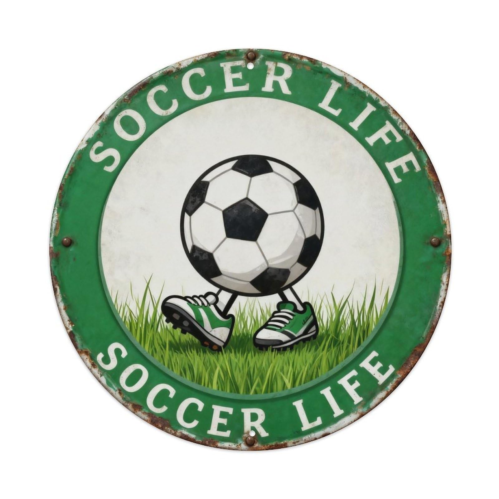 Soccer Life Metal Tin Sign Plaque