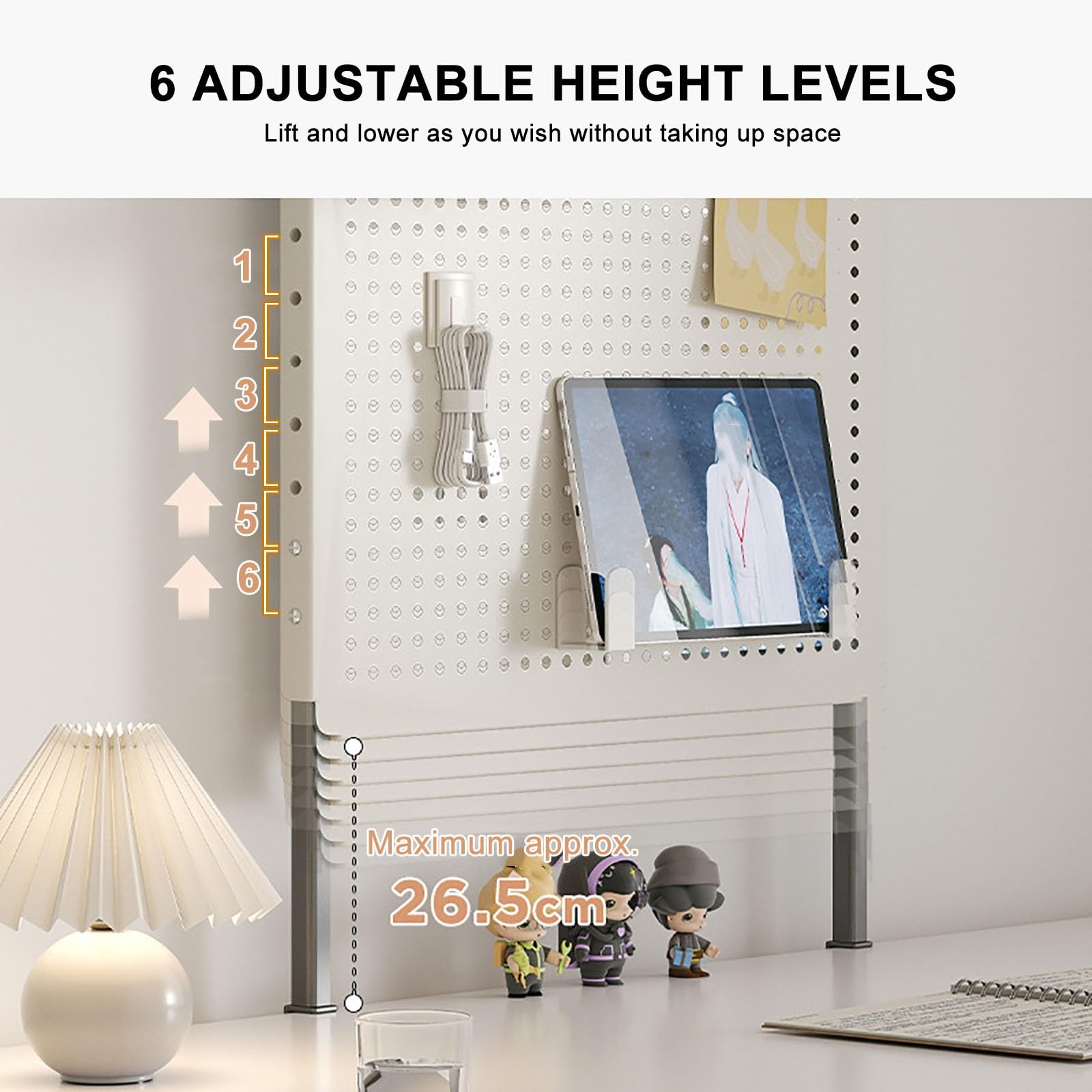 Stecktafel für den Schreibtisch, ohne Bohren, Trennwand und Trennwand, platzsparend, für Zuhause und Büro, Slish Schreibtischzubehör