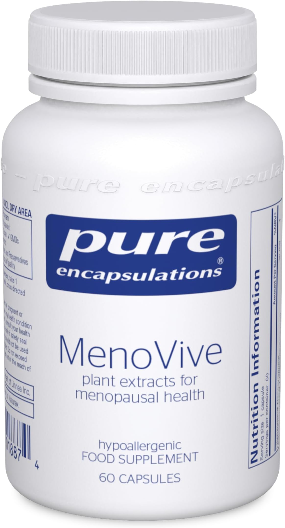 Pure Encapsulations MenoVive - Menopausal Health and Comfort - Phytoestrogens with Ashwagandha, Rhodiola & Maca Extracts - 60 Capsules