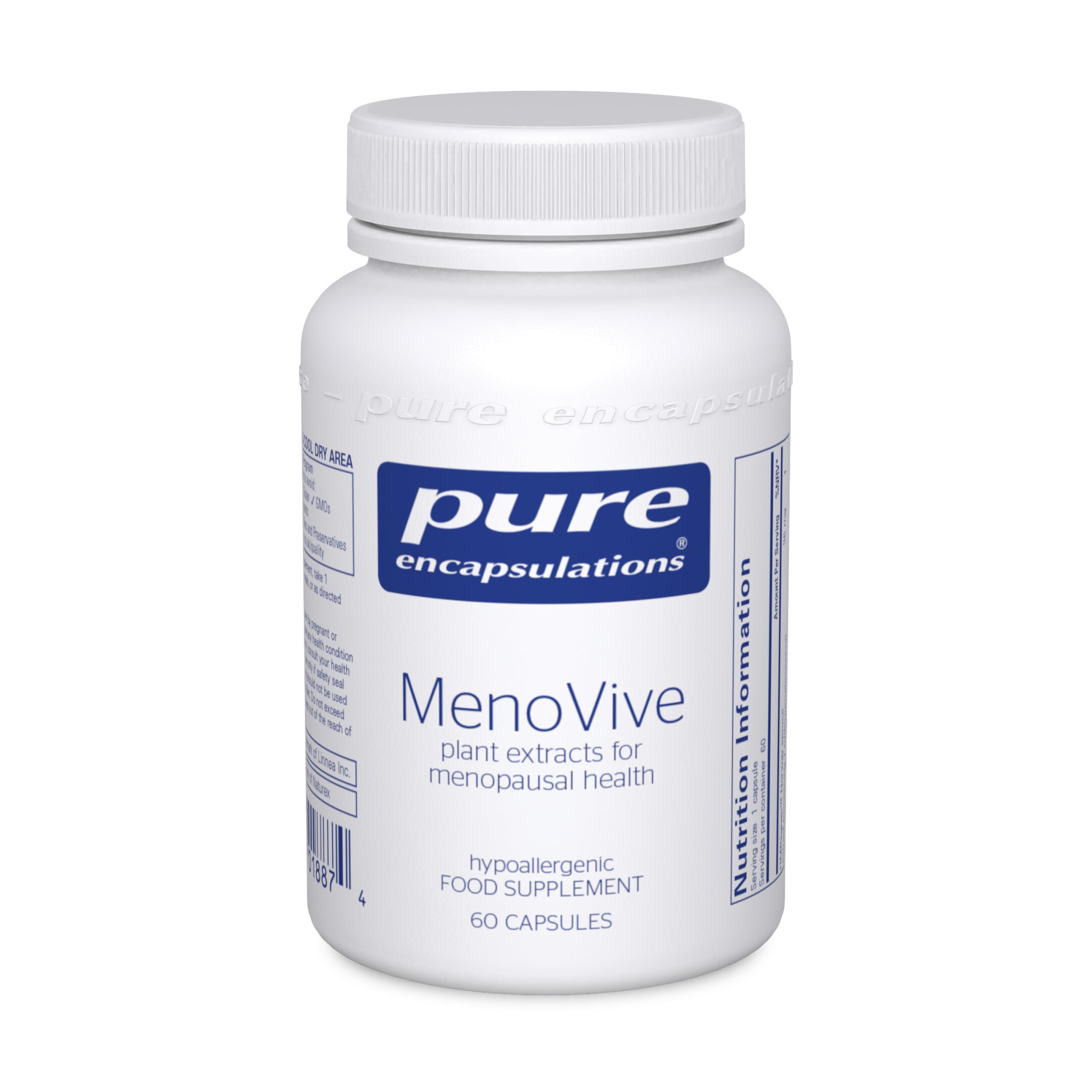 Pure Encapsulations MenoVive - Menopausal Health and Comfort - Phytoestrogens with Ashwagandha, Rhodiola & Maca Extracts - 60 Capsules