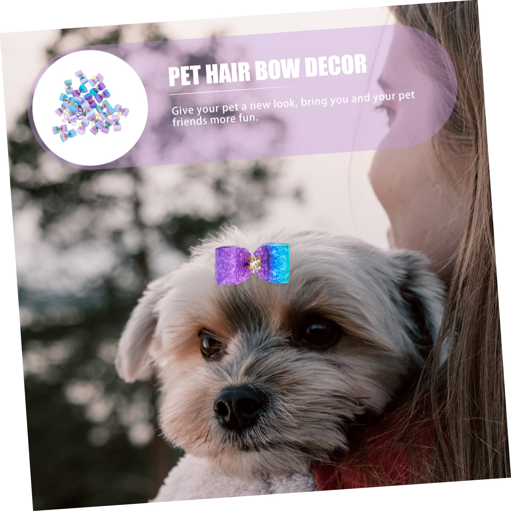 Toddmomy 125 Piezas Flor de Cabeza de Mascota pequeños Lazos para el Pelo de Cintas de Pelo de Perros Accesorios decoración para Mascotas Arcos de Lazo de Pelo de