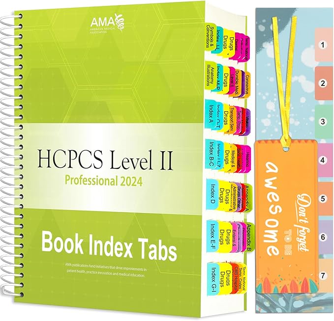 Index-Tabs Für HCPCS Level II 2025 - 96 Farbcodierte Register Für Medizin-Coding