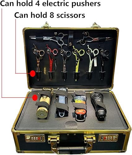 Miniatura 4 de FLYHERO Estuche de transporte para peluquero, caja de herramientas para peluquería rofessional salón de peluquería kit organizador de almacenamiento