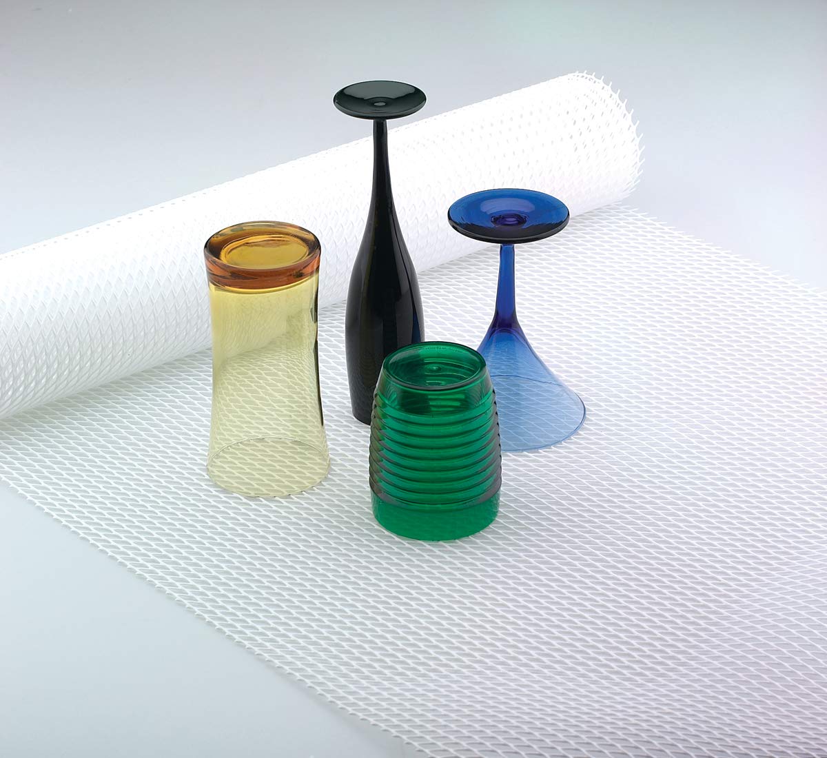 San Jamar PL0403 Poly-Liner Glossy Finish Soft Shelf Liner, 40' Length x 2' Width, Clear