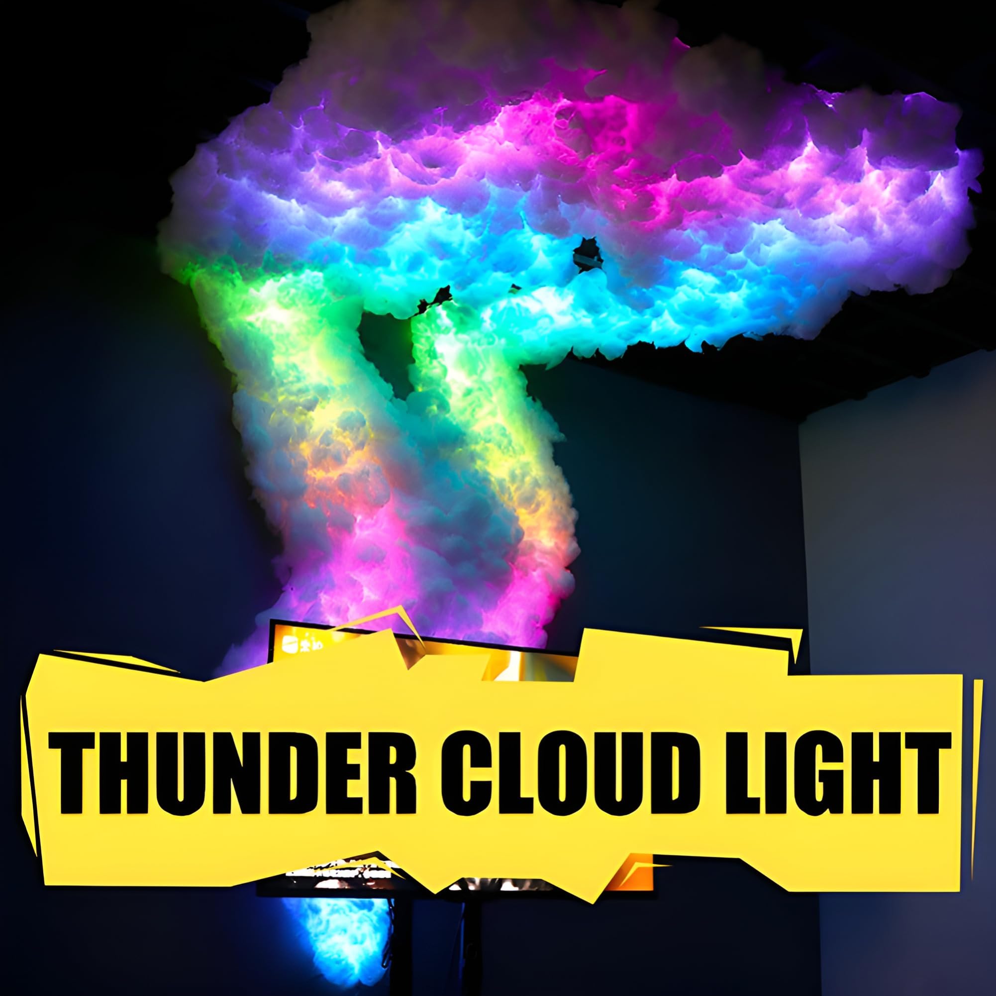 Zestaw Oświetlenia Led 3d Thundercloud, Kreatywna Lampa Diy Thunder Cloud, Nastrojowe Oświetlenie Błyskawicy, Do Sypialni W Pokoju Gier Party 5m