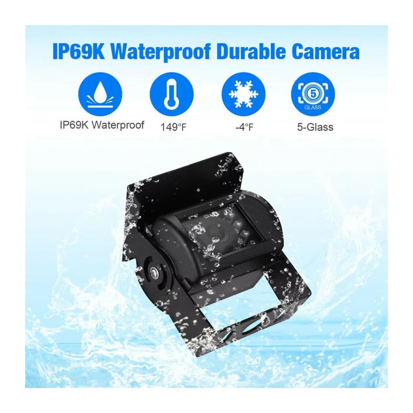 Cámara Visión Trasera Inalámbrica para Camión 7 Pulgadas 12 V-24 V Camara Marcha Atras(Wireless Monitor)