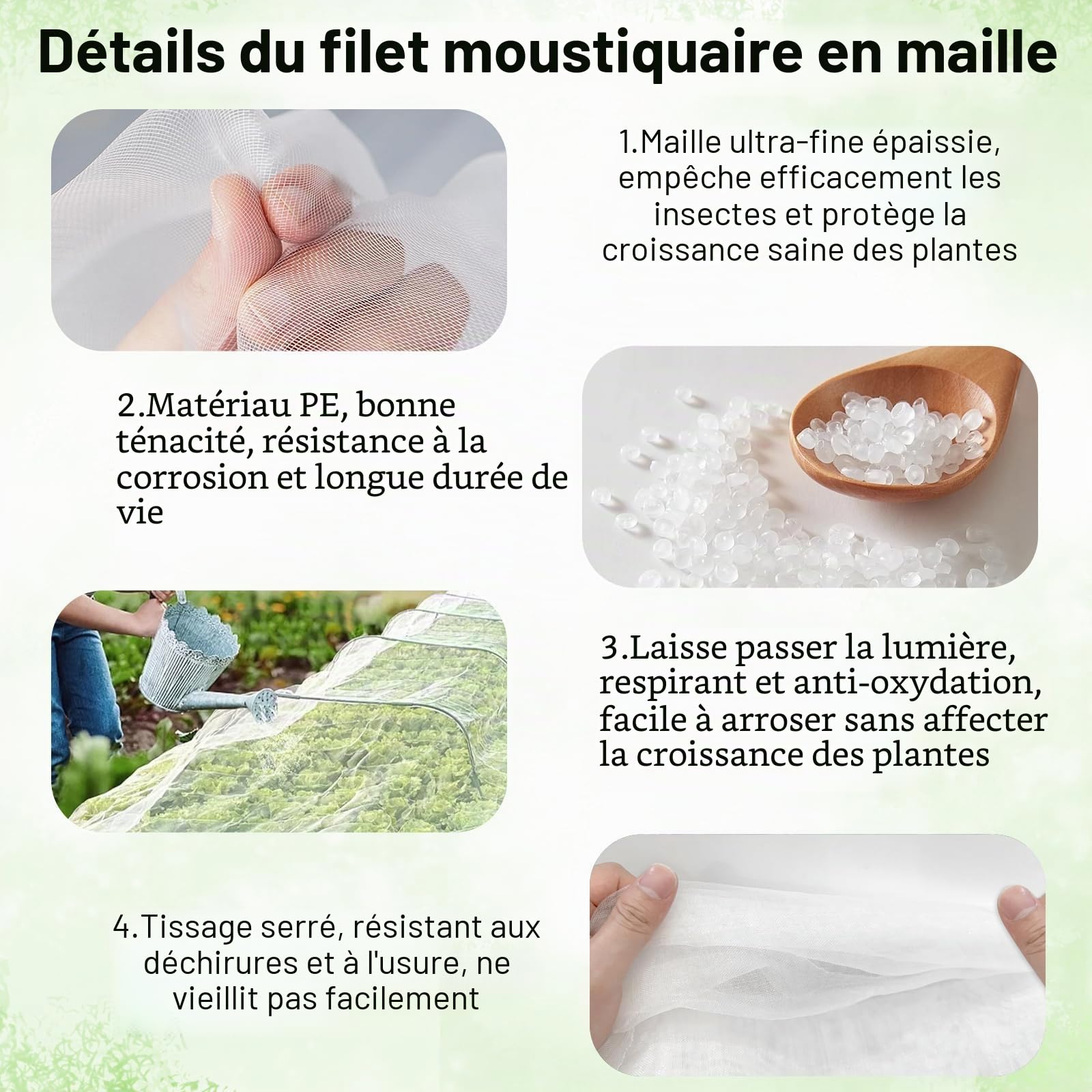 Filet Anti Insecte Potager 3m x 4m Ultra Fine Maille Protection Jardin