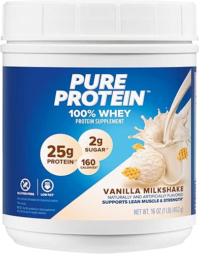 Pure Protein Powder, Whey, High Protein, Low Sugar, Gluten Free,