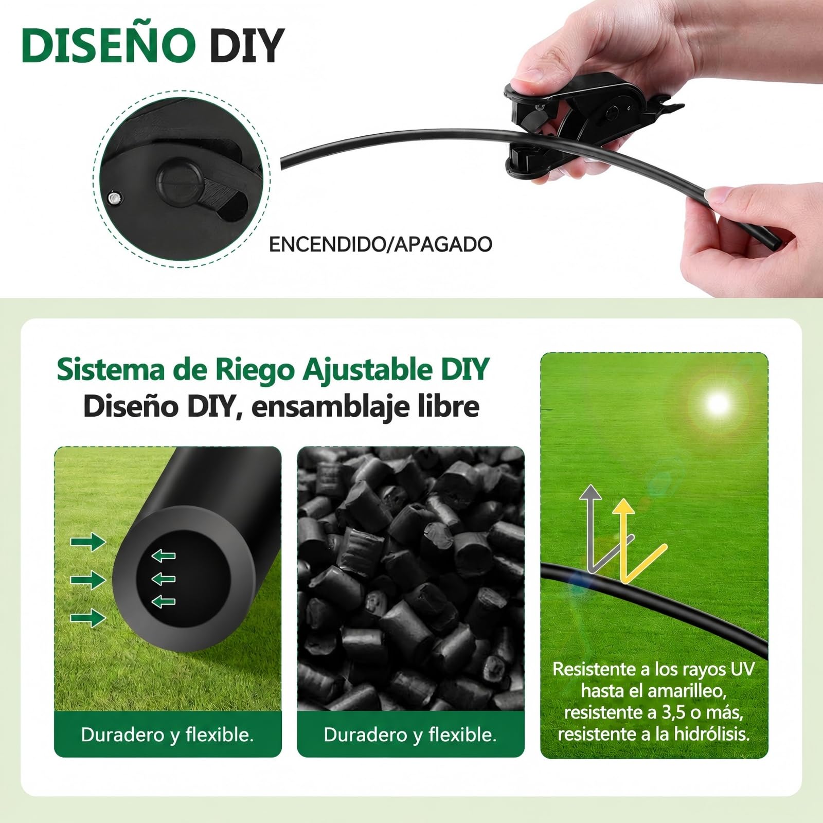 20M Speed Sistema de Riego Jardín DIY Sistema de Riego por Goteo Ajustable Boquilla Aspersor Pulverizador y Gotero Automatico, para Jardin, Invernadero, Terraza Césped