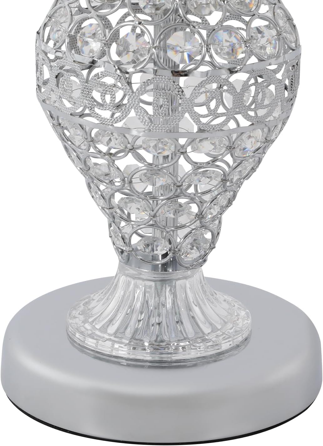 Crystal Lamp,Crystal Diamond Table Lamp, Desk Light for Bedroom Nightstand,End Table Decor Lamp for Bedroom, Office, Living Room, Reading