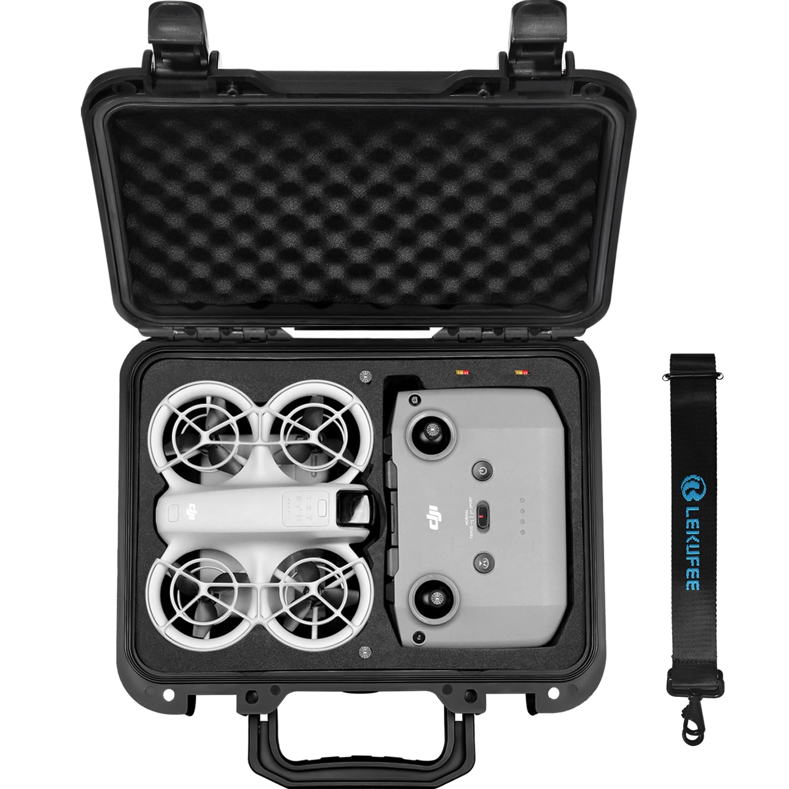 Portable Waterproof Hard Case for DJI Neo Drone, Fly More Combo, RC N3/N2 Remote Controller and Accessories (Case Only)