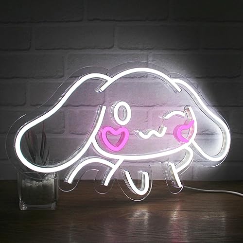 Letrero de neón de anime alimentado por USB para decoración de habitaciones, personaje de dibujos animados japoneses, letrero de luz de neón