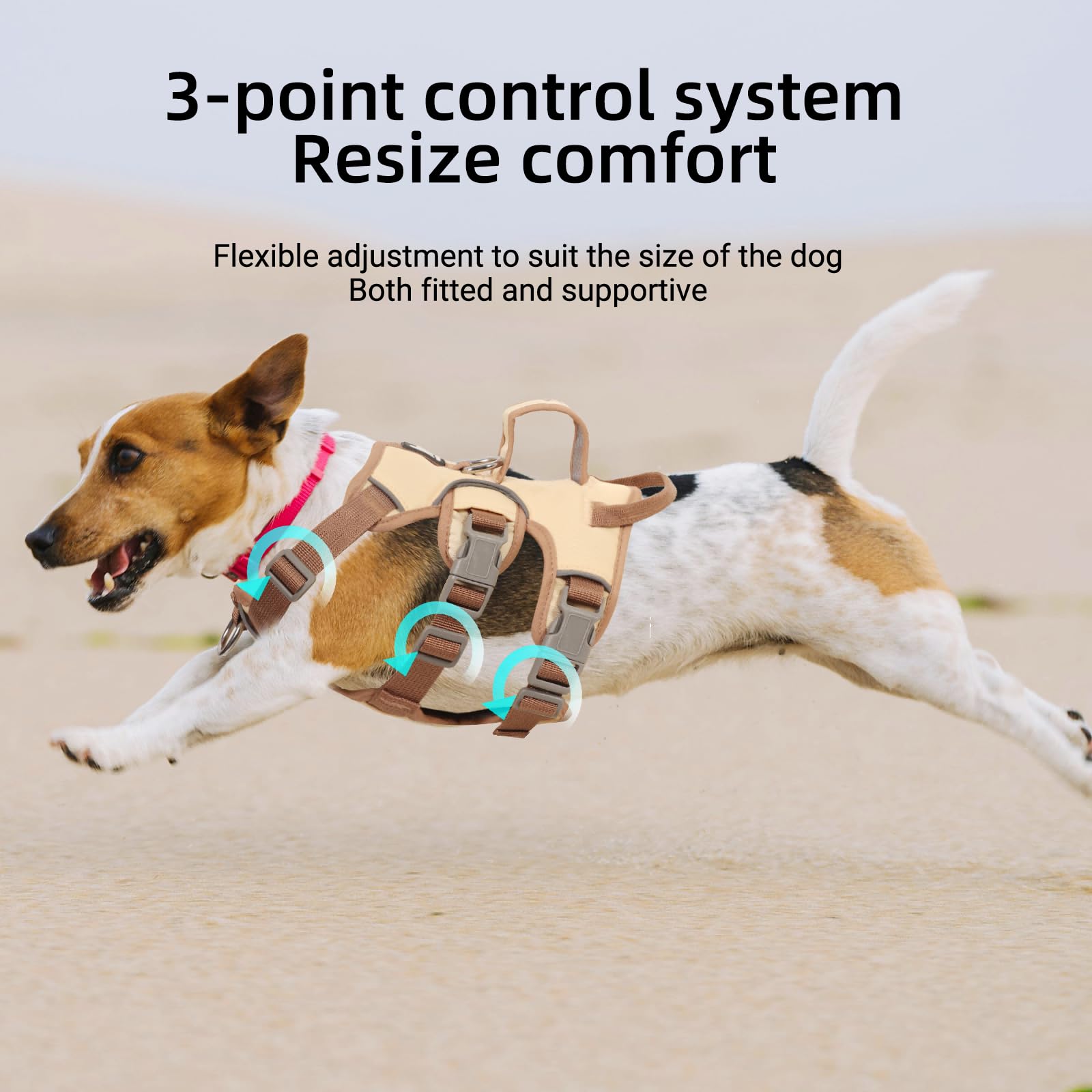 Rabbitgoo Harnais Chien L Arnais Mente Verte Anti Traction Réfléchissant Gilet Réglable Pour