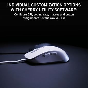CHERRY XTRFY M50, Lightweight Wired Gaming Mouse, Ergonomic Shape for Ideal Comfort and Control, 5 On-Board Profiles, USB-A-Port, White