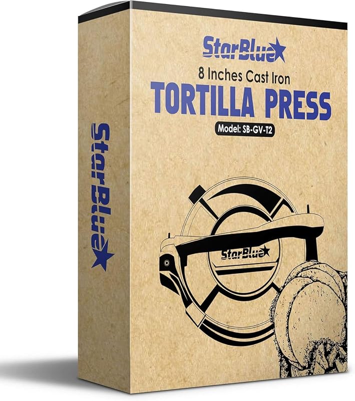 StarBlue 20 cm-es öntöttvas tortilla sajtó konyhai prés