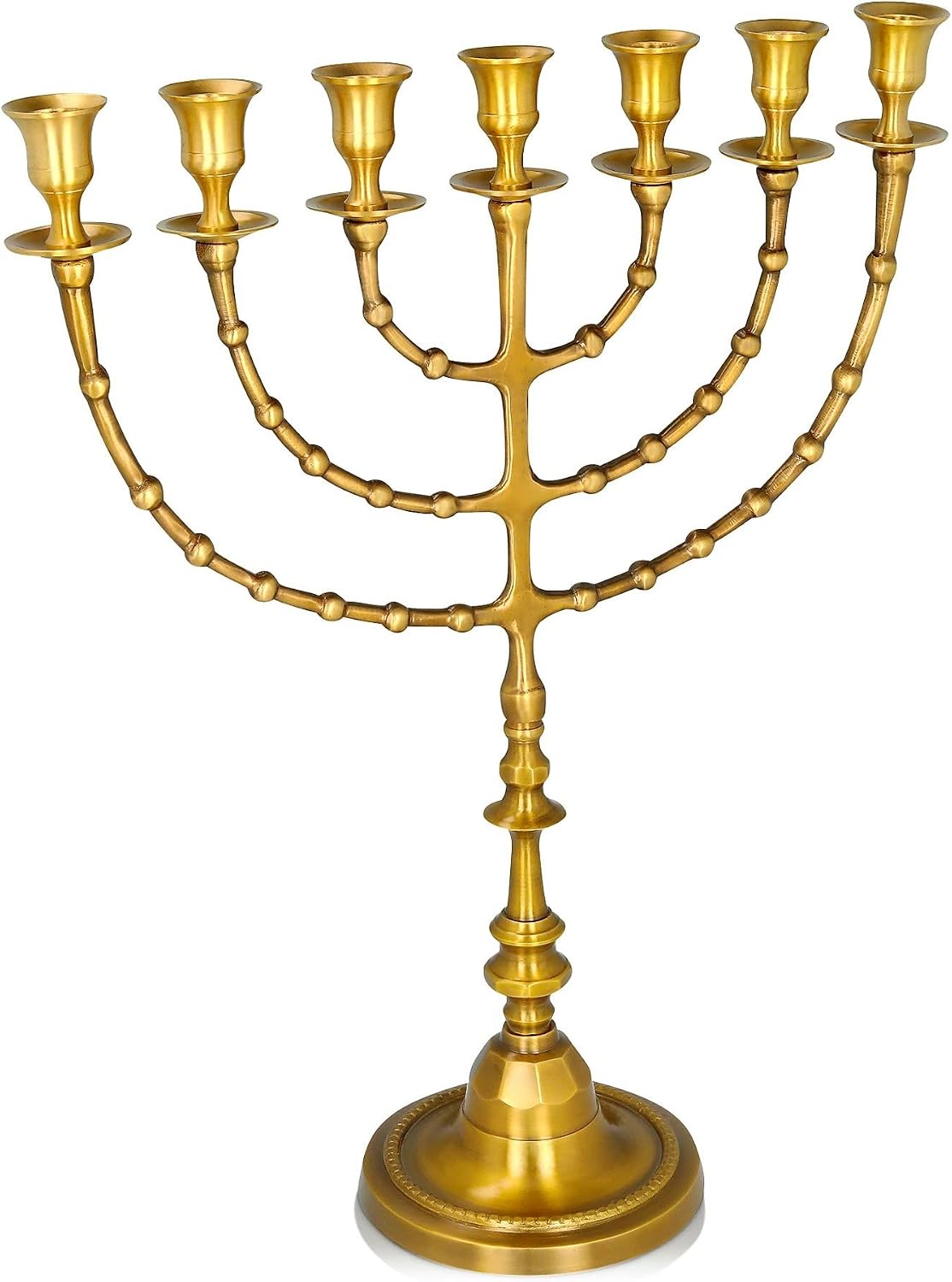 4898A Size:18" Brand: Salomons Menorah, Menorah 18״ high,Solid Brass, Holyland Beautiful Menorah from Israel, Jerusalem, holyland